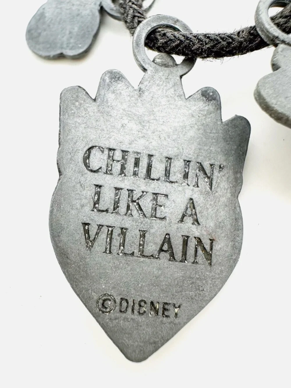 Black Cord Necklace with Metal Charms - Picture 10 of 11